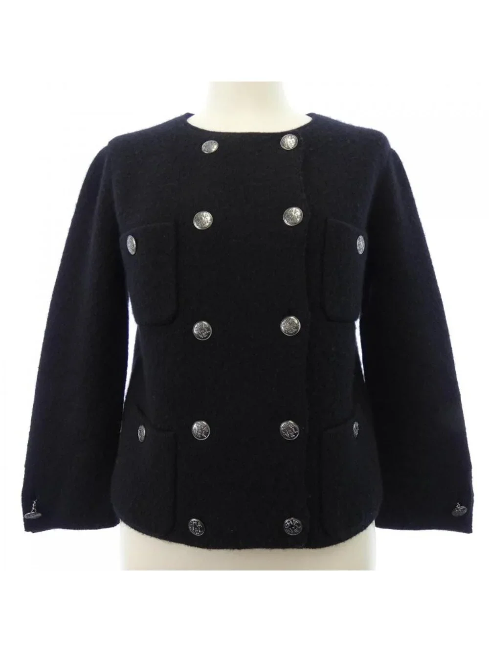 Chanel Collarless Jacket Black
